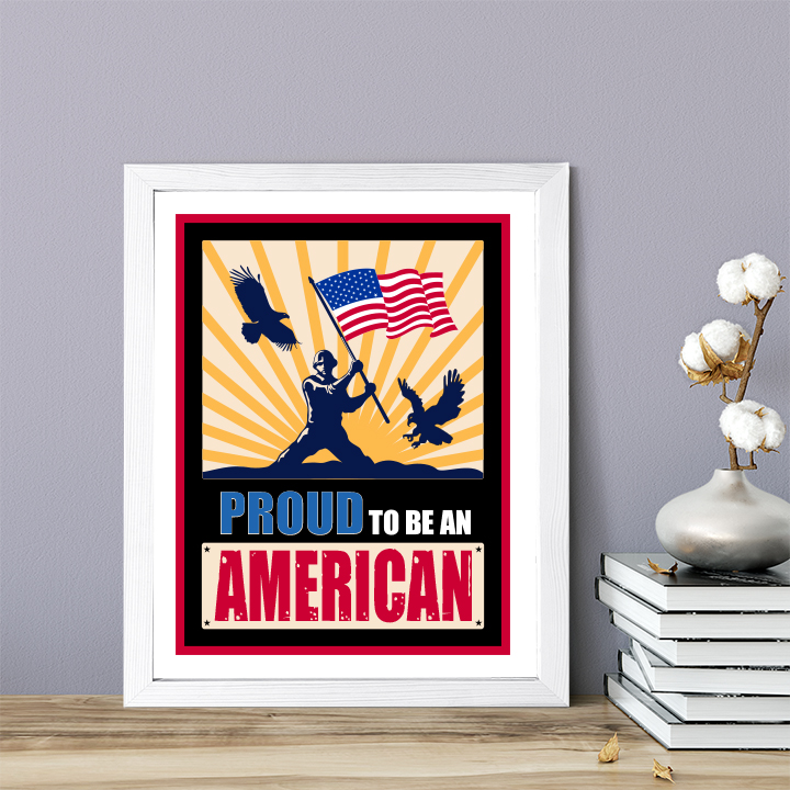 Proud To Be an American, Wanddruck Kunst | USA Patriotische Dekoration - Bild 28 von 31