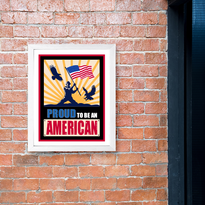 Proud To Be an American, Wanddruck Kunst | USA Patriotische Dekoration - Bild 30 von 31