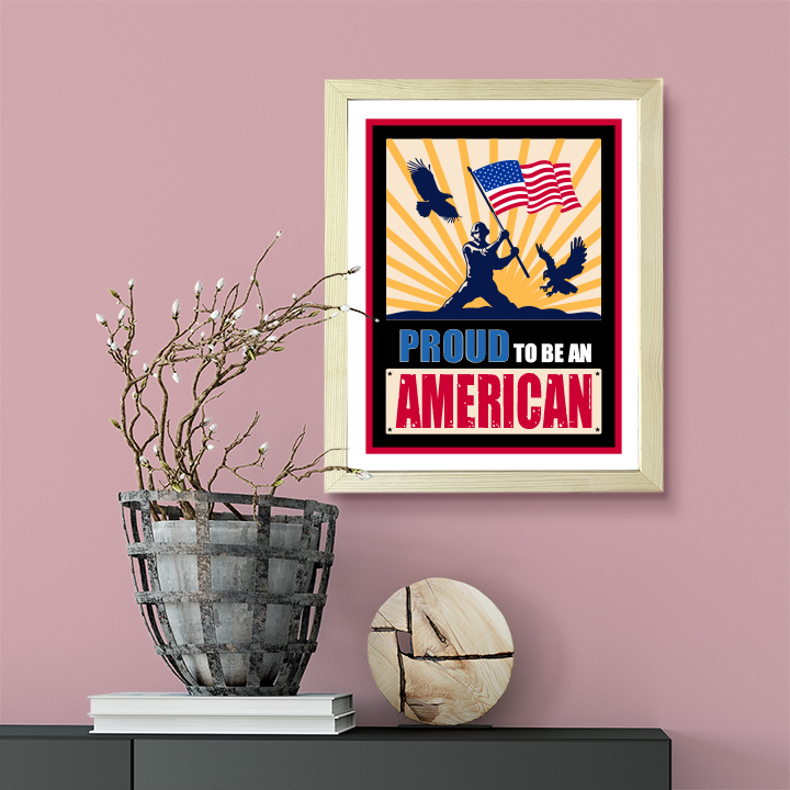 Proud To Be an American, Wanddruck Kunst | USA Patriotische Dekoration - Bild 23 von 31