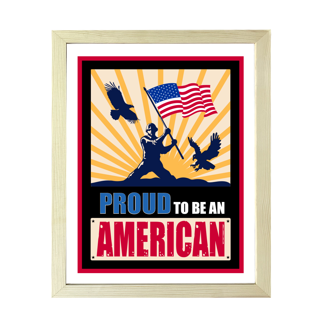 Proud To Be an American, Wanddruck Kunst | USA Patriotische Dekoration - Bild 20 von 31