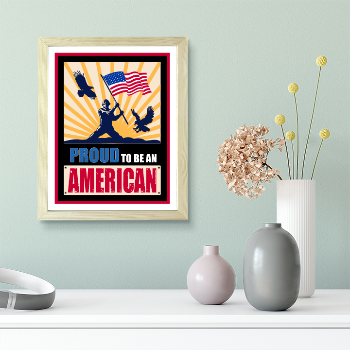 Proud To Be an American, Wanddruck Kunst | USA Patriotische Dekoration - Bild 21 von 31