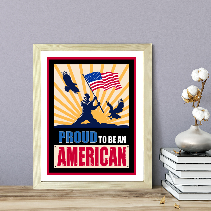Proud To Be an American, Wanddruck Kunst | USA Patriotische Dekoration - Bild 22 von 31