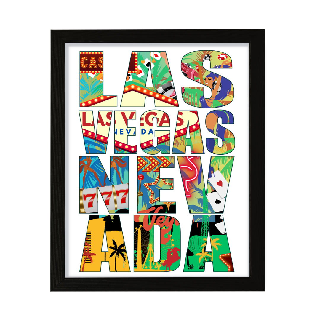 Las Vegas, Nevada Inspirierend, Wanddruck Kunst | Amerikanische Städte Dekoration - Bild 15 von 32