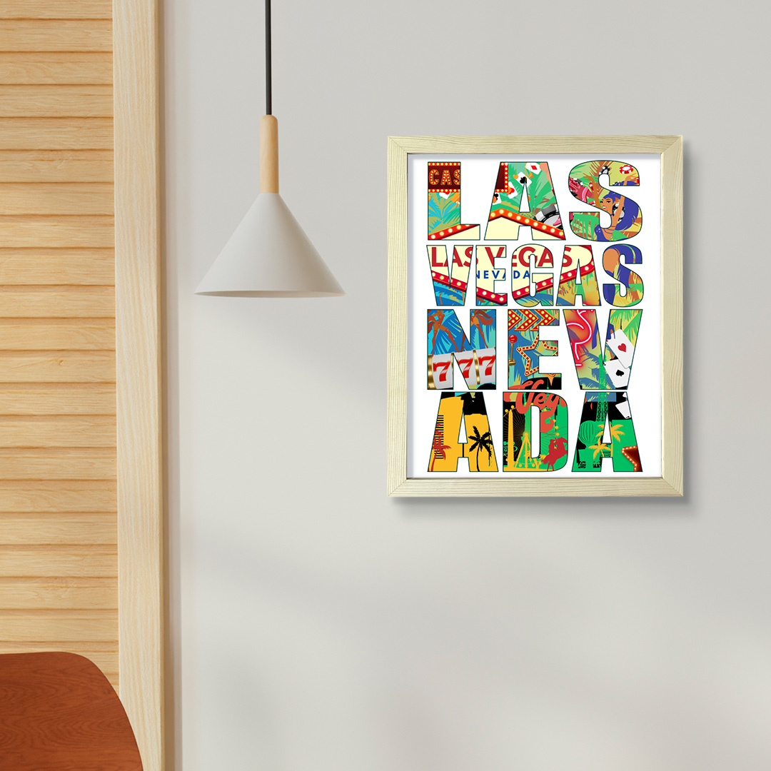 Las Vegas, Nevada Inspirierend, Wanddruck Kunst | Amerikanische Städte Dekoration - Bild 19 von 32