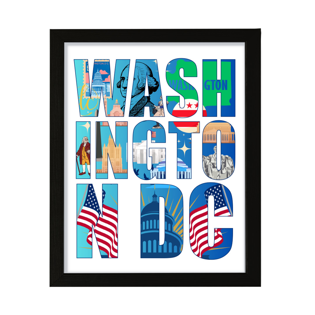 Washington, D.C. Inspirational, Wall Print Art | American Cities Decoration - Picture 15 of 32