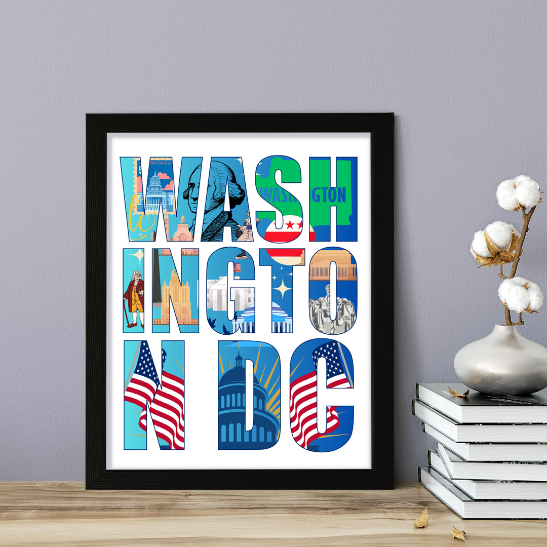 Washington, D.C. Inspirational, Wall Print Art | American Cities Decoration - Picture 17 of 32