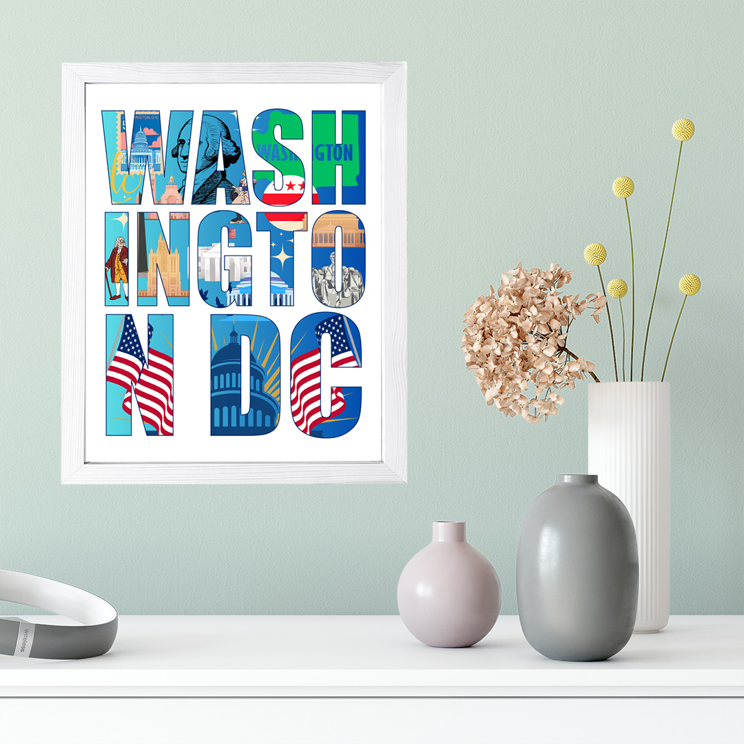 Washington, D.C. Inspirational, Wall Print Art | American Cities Decoration - Picture 16 of 32