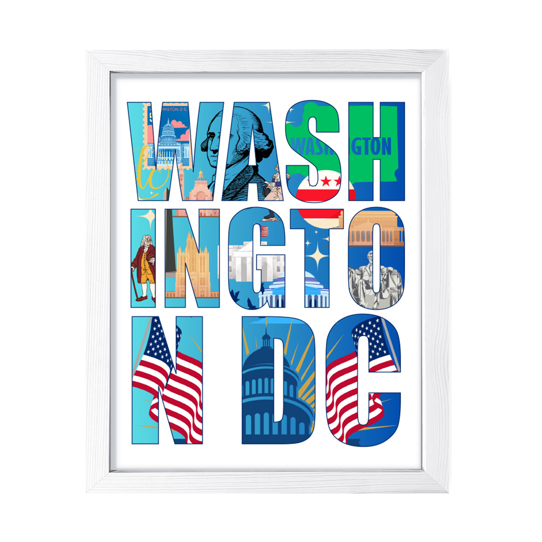 Washington, D.C. Inspirational, Wall Print Art | American Cities Decoration - Picture 27 of 32