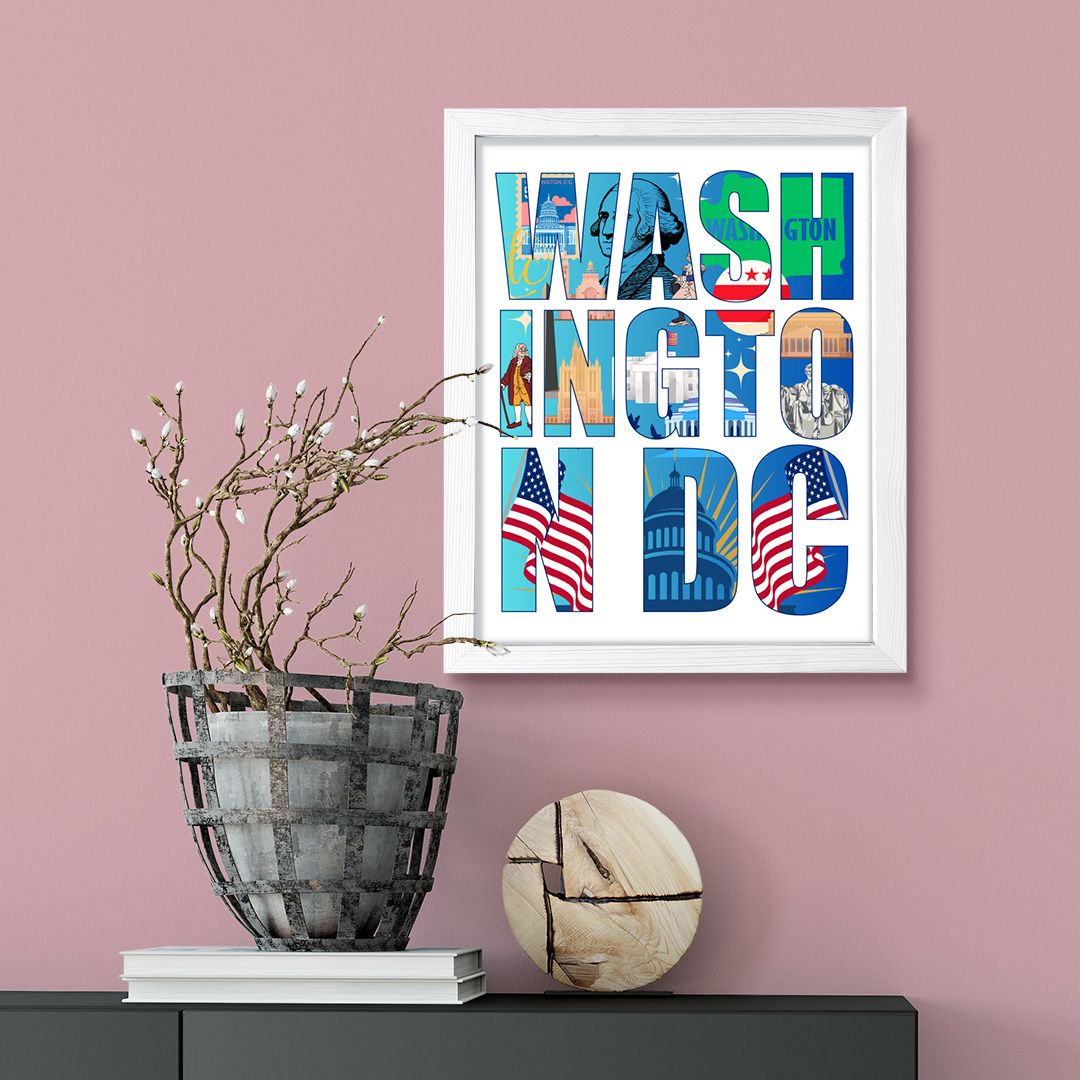 Washington, D.C. Inspirational, Wall Print Art | American Cities Decoration - Picture 24 of 32