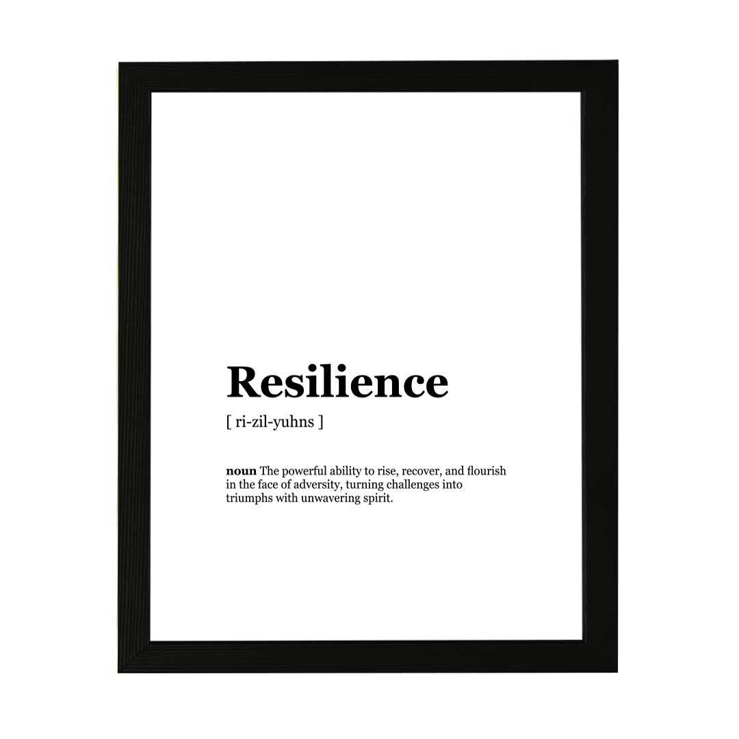 Resilience Definition Style, Wall Print Art | Inspirational Minimalist Wall Art