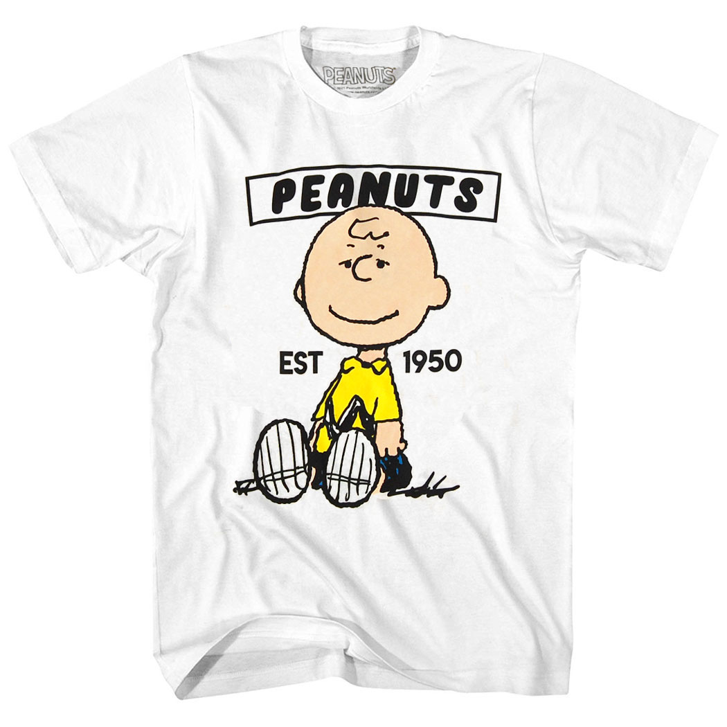 トップス CHARLIE BROWN T-SHIRT Peanuts Charlie Brown Est 1950 T-Shirt | eBay