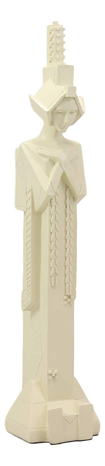 Frank Lloyd Wright Midway Gardens Sprite Blanco Con Brazos Cruzados Estatua Decoración - Imagen 3 de 10