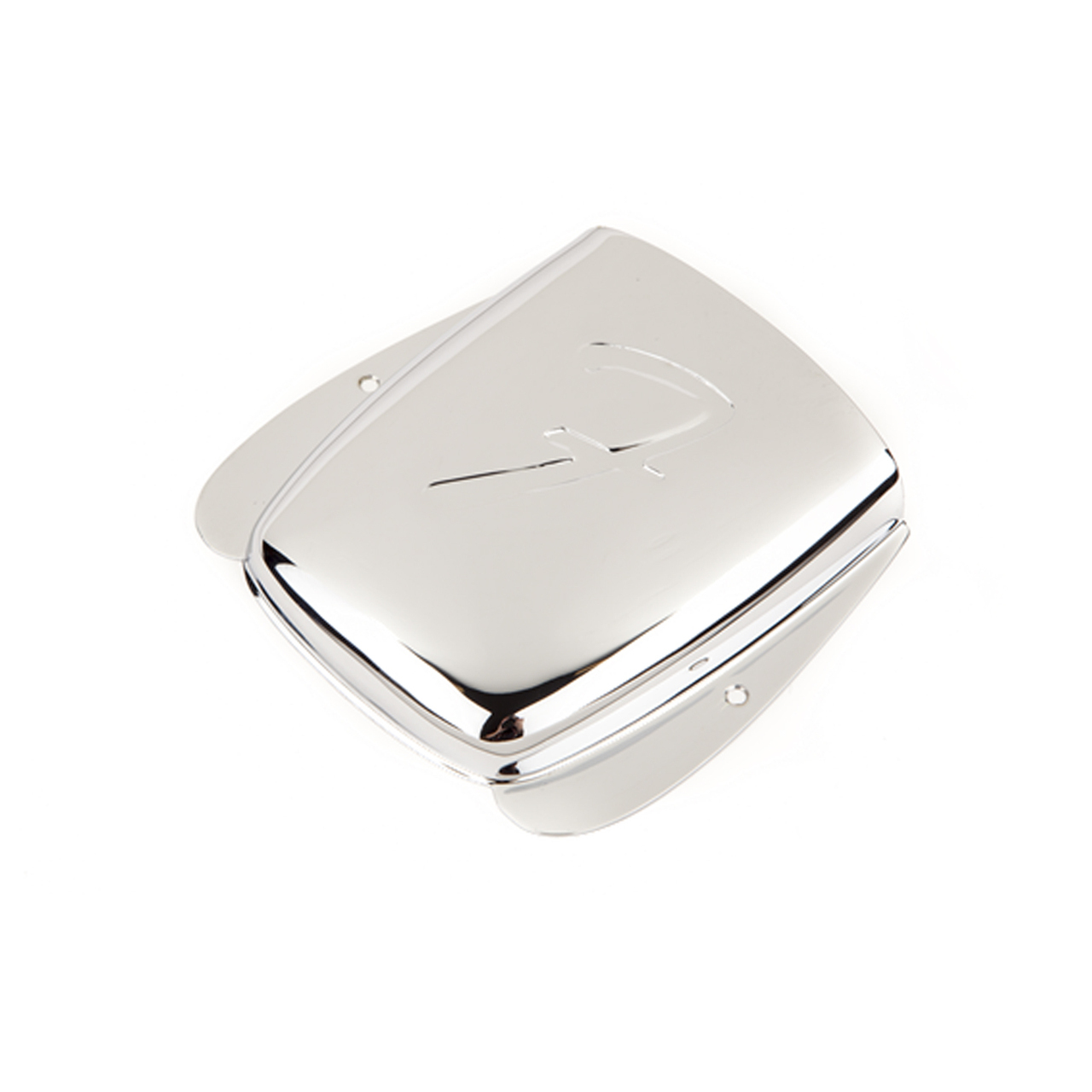 Fender Vintage Style Jazz Bass Bridge Cover "F" Logo in Chrome