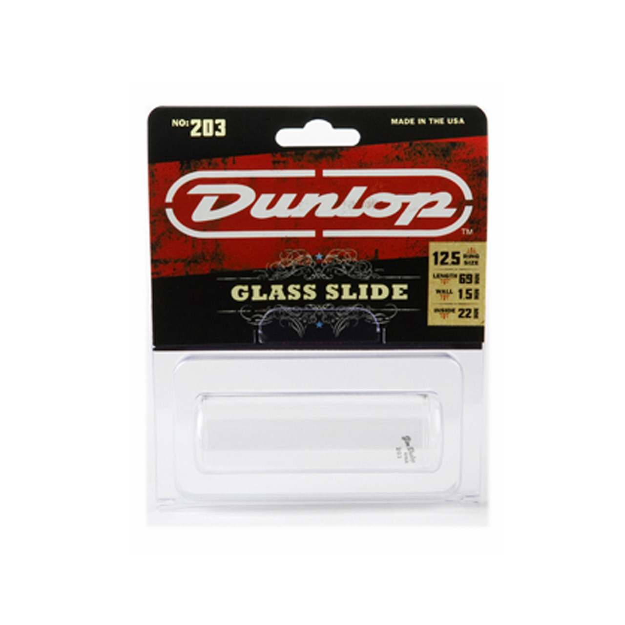Dunlop 203 Glass Slide Med 12.5 Ring Size 1.5mm Wall 710137000193 eBay