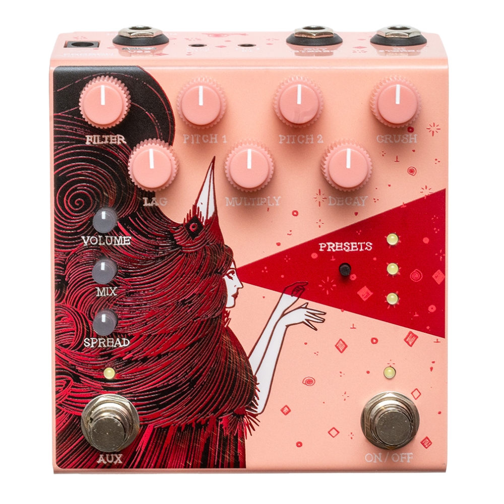 ギター Old Blood Noise Endeavors dark star v3 Old Bood Noise Endeavors Dark Star V3 Stereo Reverb Pedal - Pink