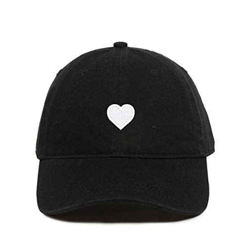 Heart Baseball Cap Embroidered Cotton Adjustable Dad Hat