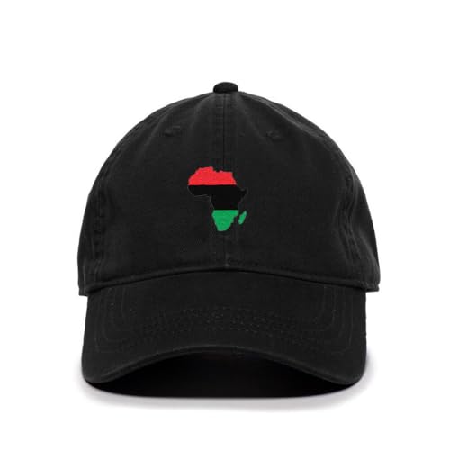 Africa Map Colored Embroidered Baseball Cap Cotton Adjustable Dad Hat - Picture 2 of 19