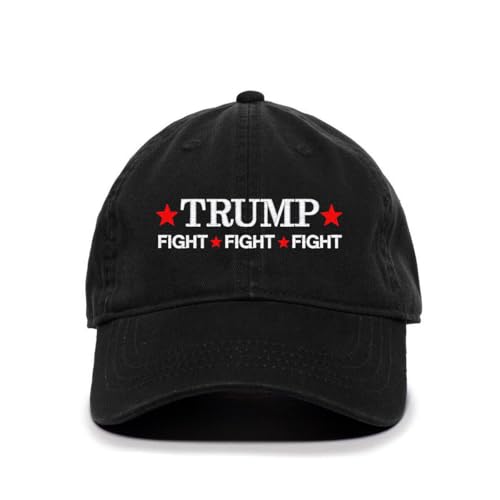 Trump Fight Fight Fight Embroidered Baseball Cap Cotton Adjustable Dad Hat