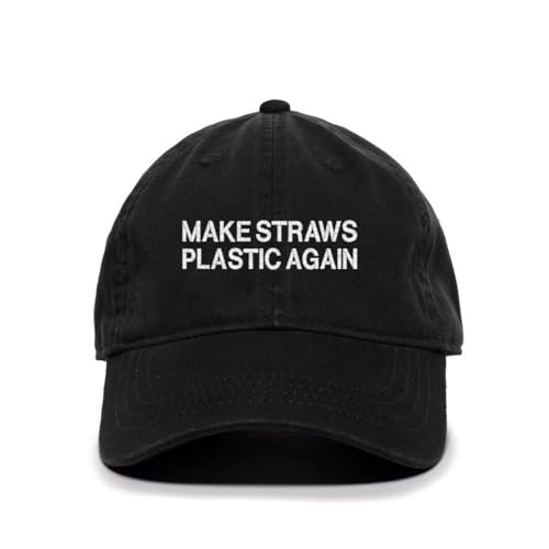 Make Straws Plastic Again Embroidered Baseball Cap Cotton Adjustable Dad Hat