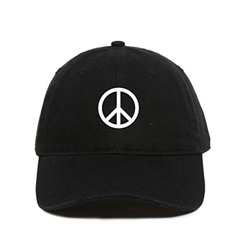 Baseballmütze Peace Logo bestickt Baumwolle verstellbar Papa Mütze - Bild 2 von 19