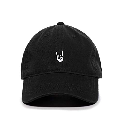 Rock Hand Embroidered Cotton Dad Hat - Adjustable, Olive, Unisex - View #2