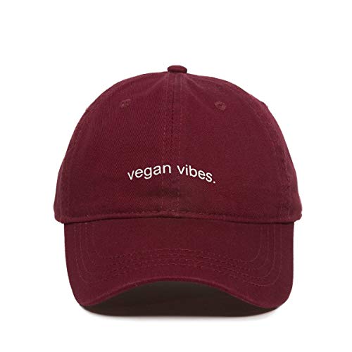 Vegan Vibes Baseball Cap Embroidered Cotton Adjustable Dad Hat - Picture 3 of 19