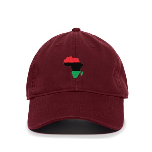 Africa Map Colored Embroidered Baseball Cap Cotton Adjustable Dad Hat - Picture 3 of 19