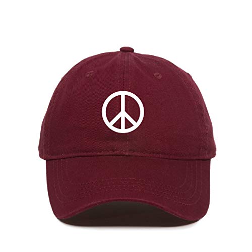 Baseballmütze Peace Logo bestickt Baumwolle verstellbar Papa Mütze - Bild 3 von 19