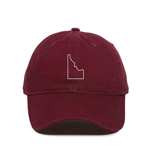 Idaho Map Outline Baseball Cap Embroidered Cotton Adjustable Dad Hat - Picture 3 of 19