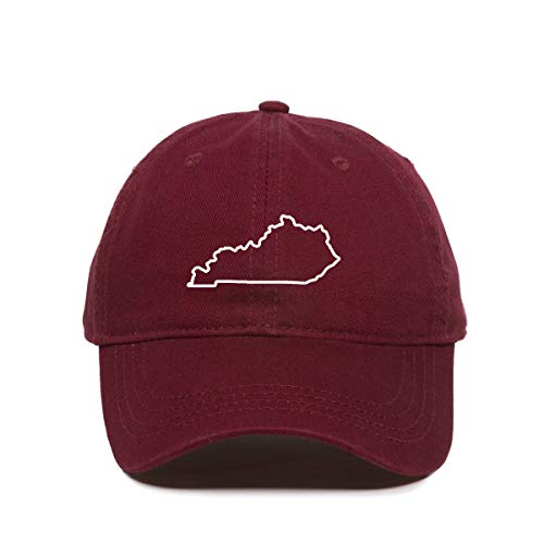 Kentucky Map Outline Dad Baseball Cap Embroidered Cotton Adjustable Dad Hat - Picture 3 of 19