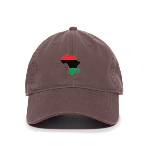 Africa Map Colored Embroidered Baseball Cap Cotton Adjustable Dad Hat - Picture 4 of 19