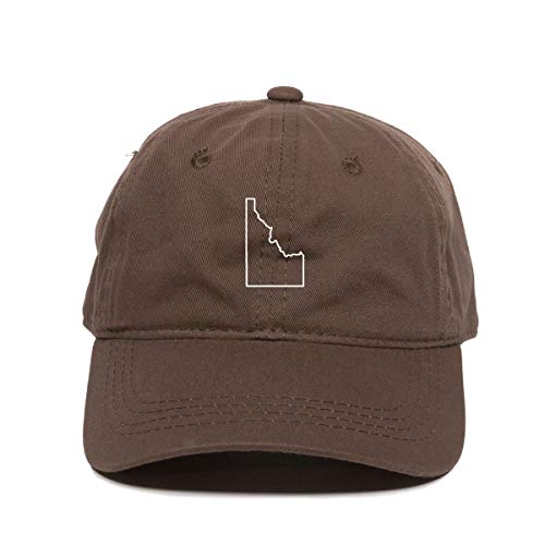 Idaho Map Outline Baseball Cap Embroidered Cotton Adjustable Dad Hat - Picture 4 of 19
