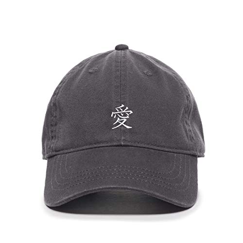 Japanese Love Baseball Cap Embroidered Cotton Adjustable Dad Hat - Picture 5 of 19