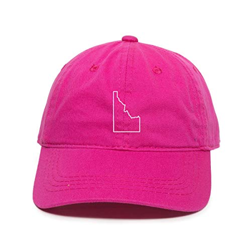 Idaho Map Outline Baseball Cap Embroidered Cotton Adjustable Dad Hat - Picture 6 of 19