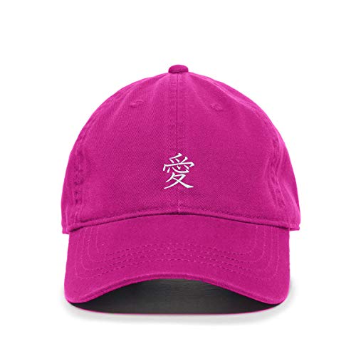 Japanese Love Baseball Cap Embroidered Cotton Adjustable Dad Hat - Picture 6 of 19