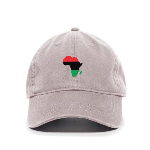 Africa Map Colored Embroidered Baseball Cap Cotton Adjustable Dad Hat - Picture 7 of 19