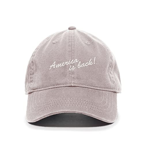 America is Back Baseball Cap Embroidered Cotton Adjustable Dad Hat - Picture 7 of 19