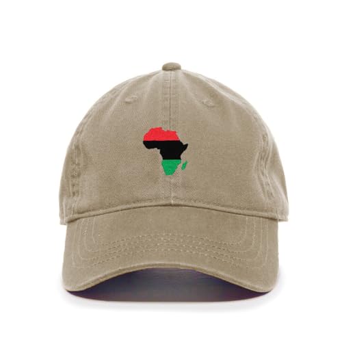 Africa Map Colored Embroidered Baseball Cap Cotton Adjustable Dad Hat - Picture 8 of 19