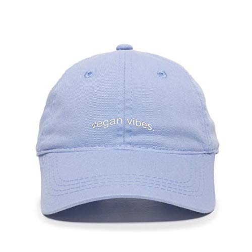 Vegan Vibes Baseball Cap Embroidered Cotton Adjustable Dad Hat - Picture 9 of 19