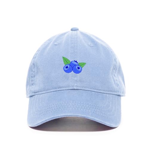 Blueberries Embroidered Baseball Cap Cotton Adjustable Dad Hat - Picture 9 of 19