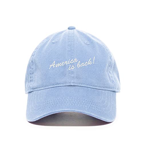 America is Back Baseball Cap Embroidered Cotton Adjustable Dad Hat - Picture 9 of 19