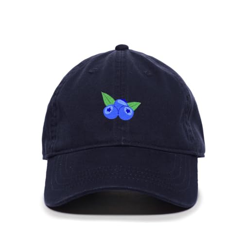 Blueberries Embroidered Baseball Cap Cotton Adjustable Dad Hat - Picture 11 of 19