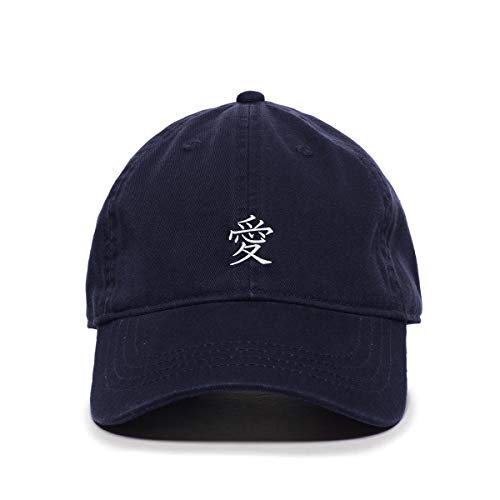 Japanese Love Baseball Cap Embroidered Cotton Adjustable Dad Hat - Picture 11 of 19