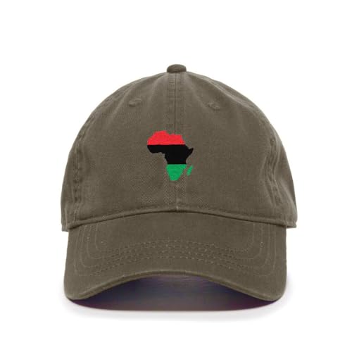 Africa Map Colored Embroidered Baseball Cap Cotton Adjustable Dad Hat - Picture 12 of 19
