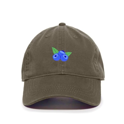 Blueberries Embroidered Baseball Cap Cotton Adjustable Dad Hat - Picture 12 of 19