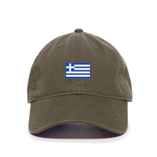 Greece Flag Embroidered Baseball Cap Cotton Adjustable Dad Hat - Picture 12 of 19