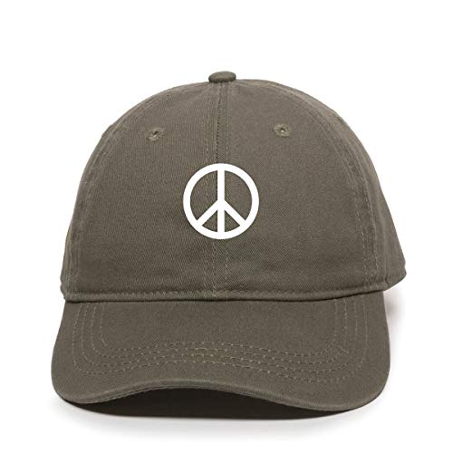 Baseballmütze Peace Logo bestickt Baumwolle verstellbar Papa Mütze - Bild 12 von 19