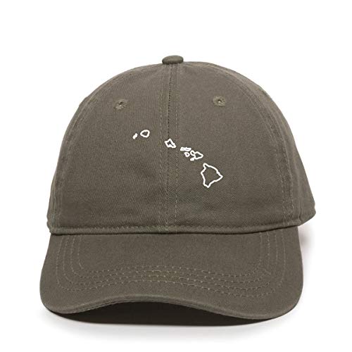 Hawaii Map Outline Baseball Cap Embroidered Cotton Adjustable Dad Hat - Picture 12 of 19