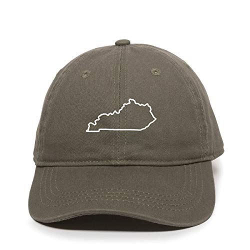 Kentucky Map Outline Dad Baseball Cap Embroidered Cotton Adjustable Dad Hat - Picture 12 of 19