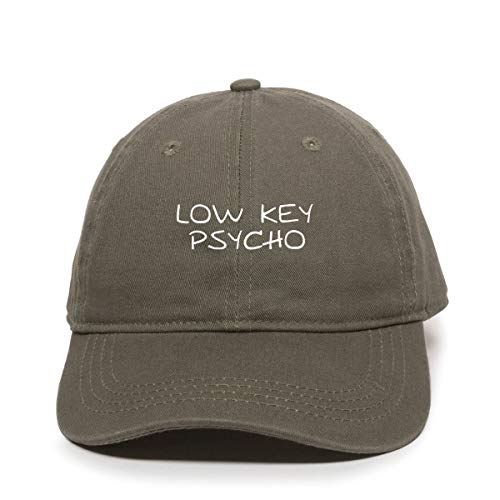 Low Key Psycho Dad Baseball Cap Embroidered Cotton Adjustable Dad